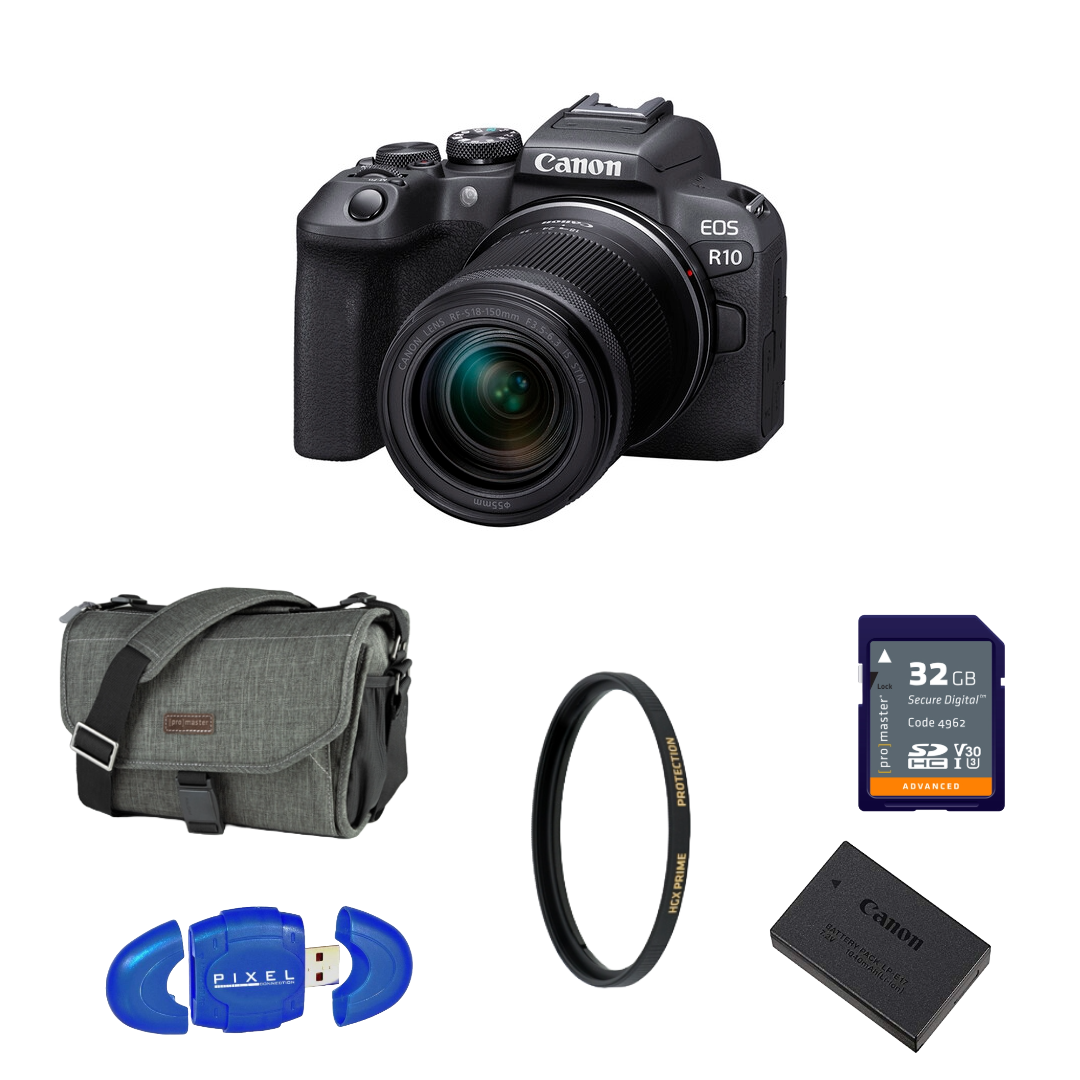 Canon EOS R10 Mirrorless Camera with 18-150mm Lens Package