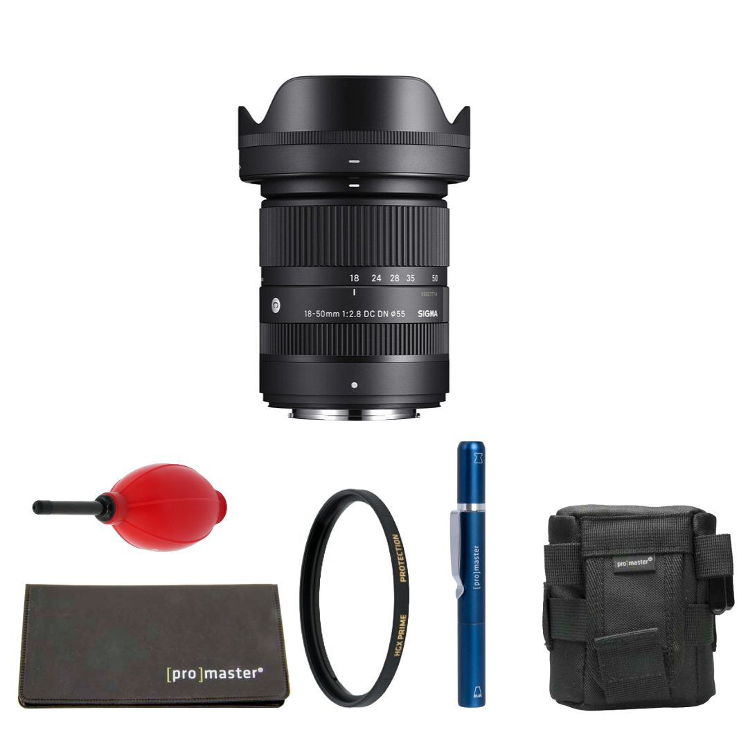 Sigma 18-50mm f/2.8 DC DN Contemporary Lens (Leica L) Package