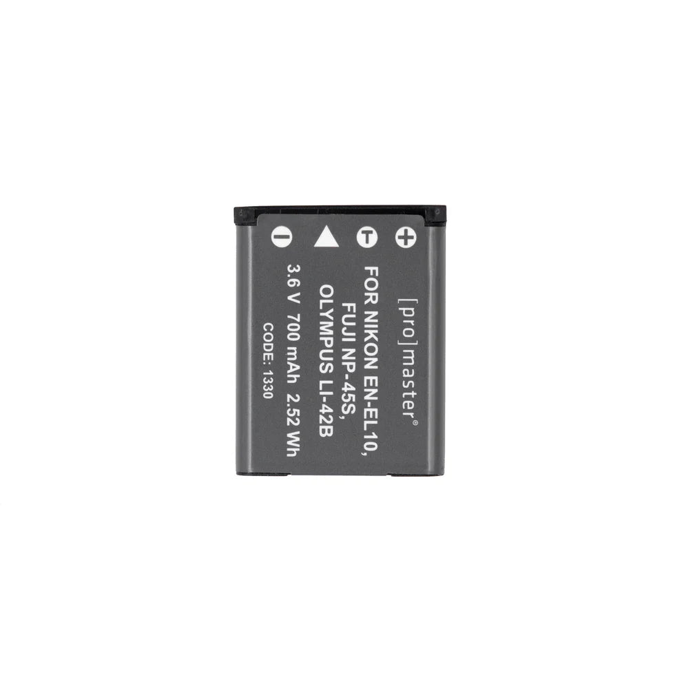 ProMaster Li-ion Battery for Nikon EN-EL10, Fuji NP-45S, Olympus LI-42B