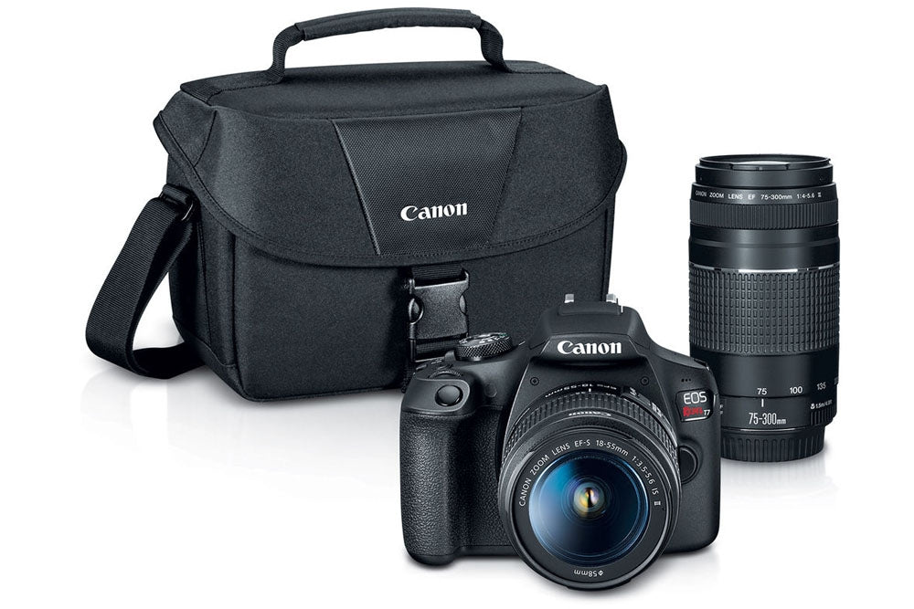 Canon EOS Rebel T7 DSLR Camera with 18-55mm and 75-300mm Lenses