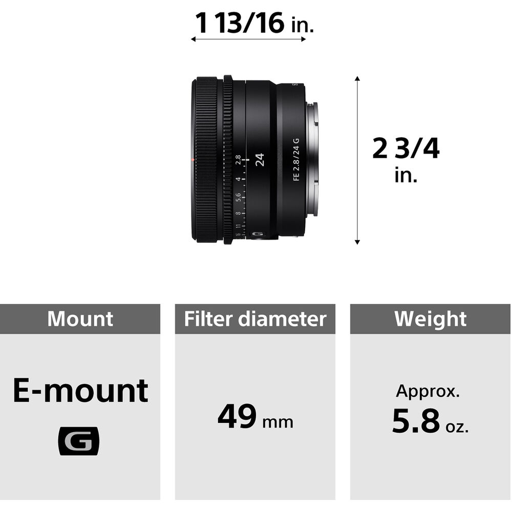 Sony FE 24mm f/2.8 G Lens