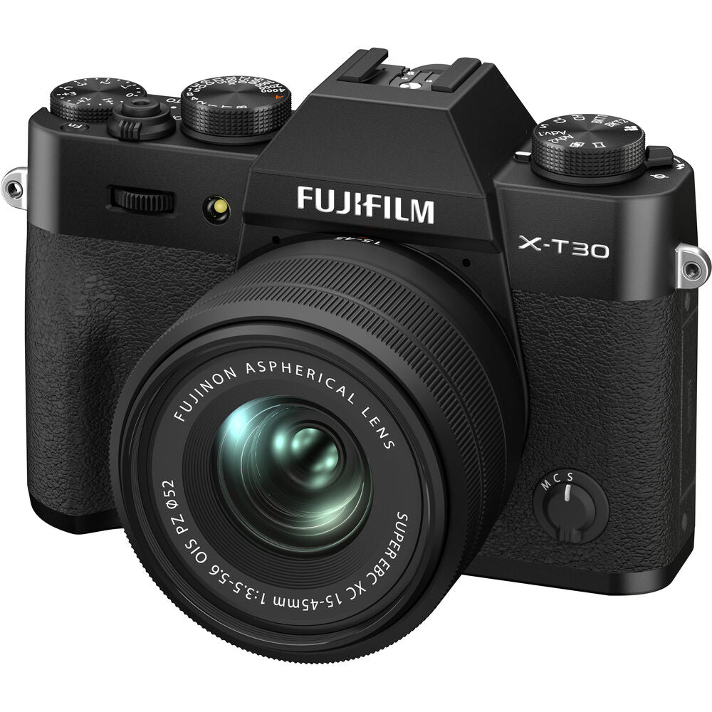 FUJIFILM X-T30 II Mirrorless Digital Camera with 15-45mm Lens - Black