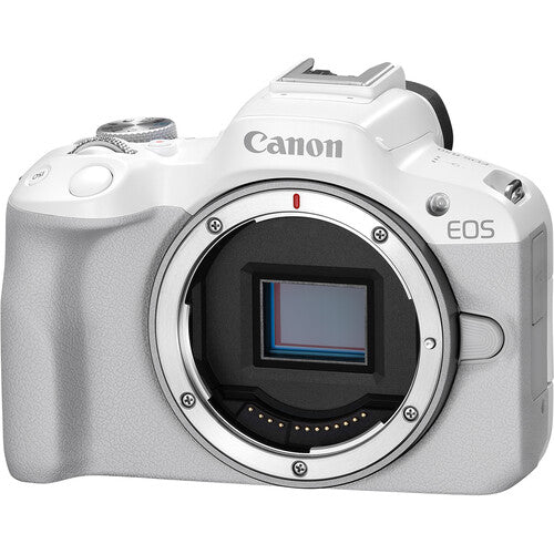Canon EOS R50 Mirrorless Camera (White) with Sigma 18-50mm Lens Package