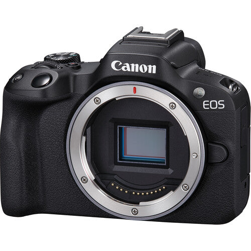 Canon EOS R50 Mirrorless Camera with 18-45mm Lens and RF 75-300mm f/4-5.6 Lens (Canon RF) (Black)