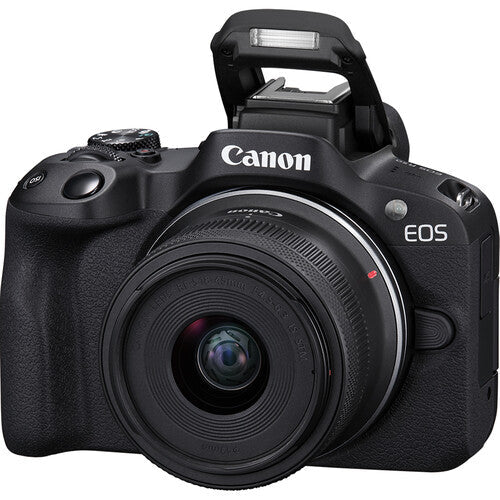 Canon EOS R50 Mirrorless Camera with 18-45mm Lens and RF 75-300mm f/4-5.6 Lens (Canon RF) (Black)