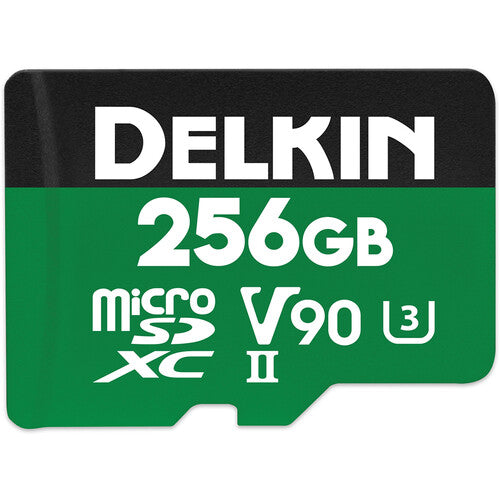 Delkin 256GB POWER UHS-II microSDXC Memory Card with microSD Adapter