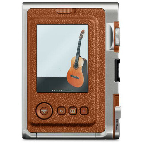 FUJIFILM INSTAX MINI EVO Hybrid Instant Camera (Brown) Package
