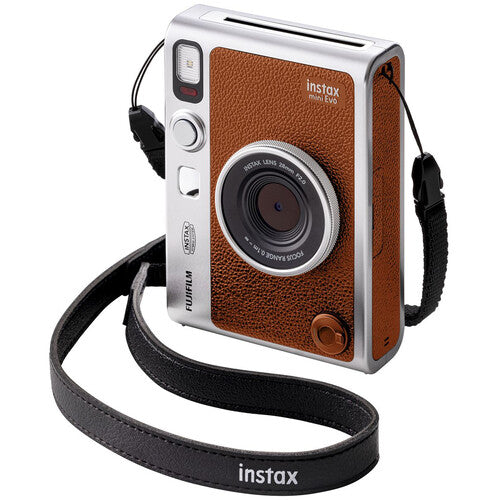 FUJIFILM INSTAX MINI EVO Hybrid Instant Camera (Brown) Package