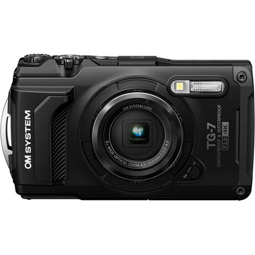 OM SYSTEM Tough TG-7 Digital Camera (Black) Package