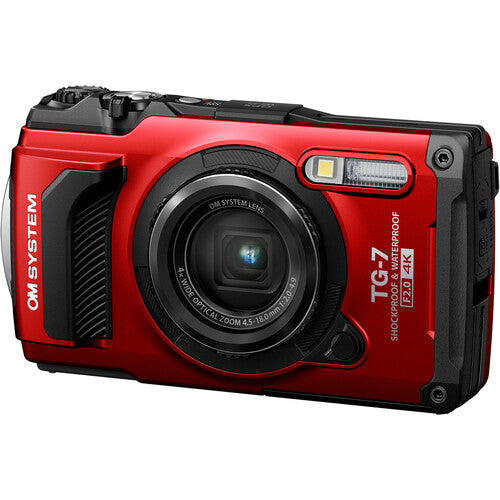OM SYSTEM Tough TG-7 Digital Camera (Red) Package