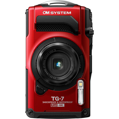 OM SYSTEM Tough TG-7 Digital Camera (Red) Package