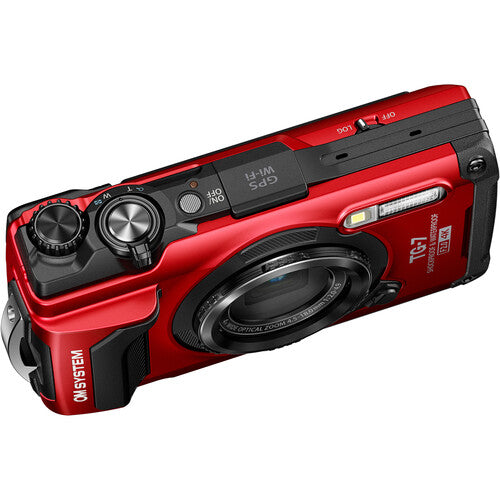 OM SYSTEM Tough TG-7 Digital Camera (Red) Package