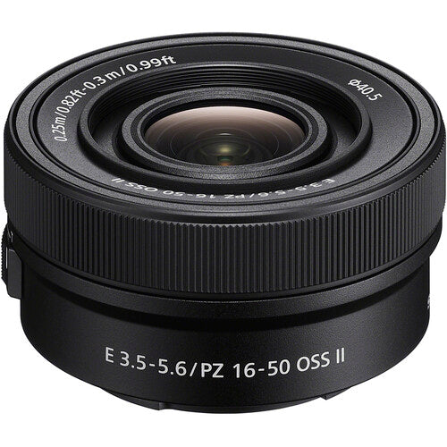 Sony E PZ 16-50mm f/3.5-5.6 OSS II Lens (Sony E, Black) Package