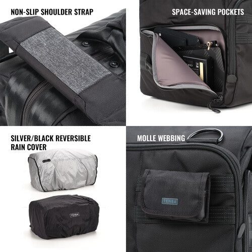 Tenba Cineluxe V2 Shoulder Bag 24 (Black, 52L)