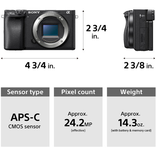 Sony a6400 Mirrorless Camera with 16-50mm f/3.5-5.6 II Lens Package