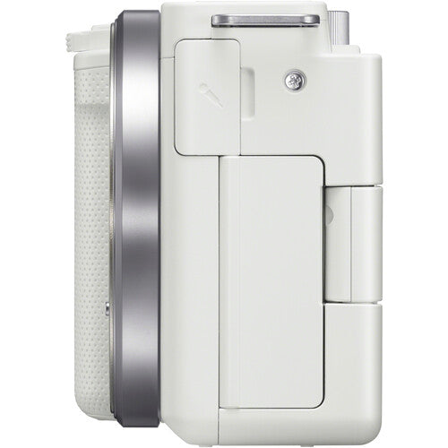 Sony ZV-E10 Mirrorless Camera with 16-50mm f/3.5-5.6 II Lens (White)