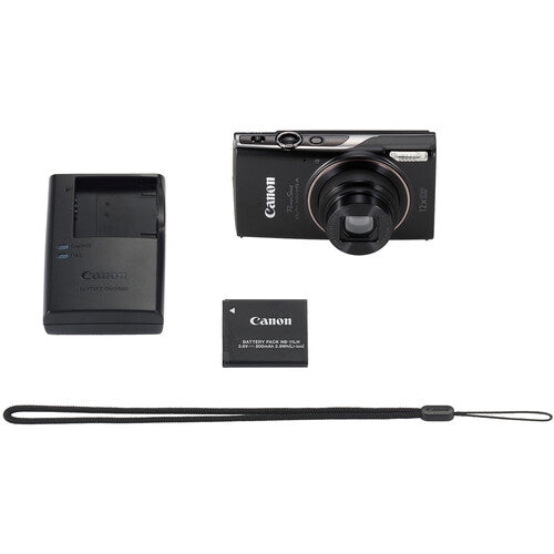 Canon PowerShot ELPH 360 HS A Digital Camera (Black) Package