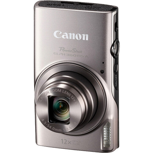 Canon PowerShot ELPH 360 HS A Digital Camera (Silver) Package