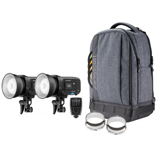 Westcott FJ250 & FJ400 II Strobes with FJ-X3 M Universal Trigger (2-Light Portrait Kit)