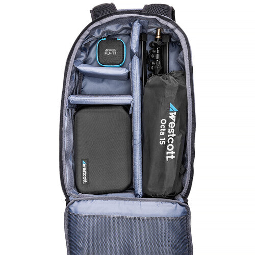 Westcott FJ100 Strobe 1-Light Backpack Kit with FJ-T1 M Multi-Brand Wireless Trigger