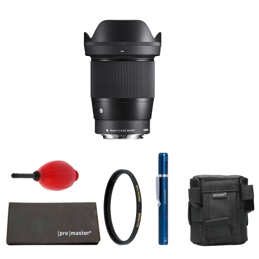 Sigma 16mm f/1.4 DC DN Contemporary Lens (Nikon Z) Package
