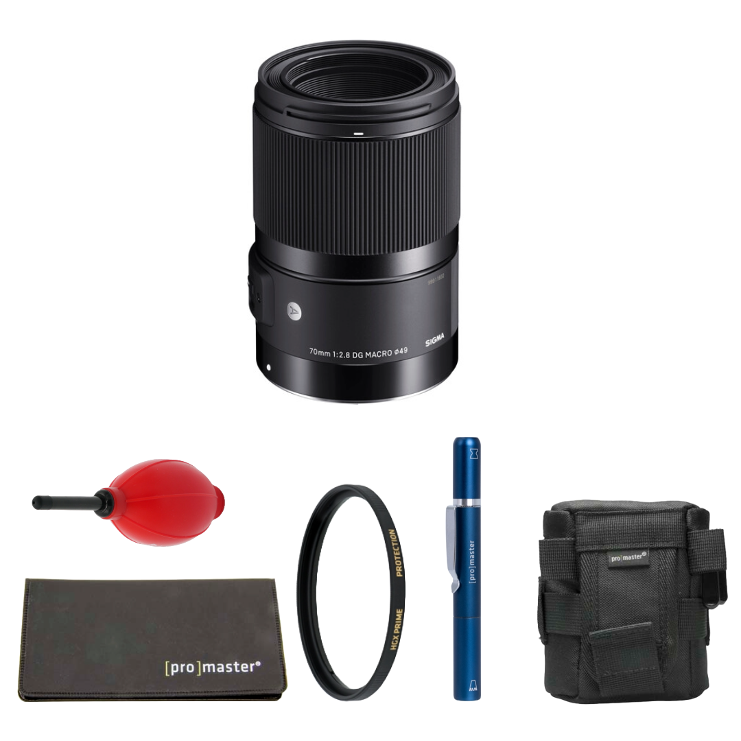 Sigma 70mm f/2.8 DG Macro Art Lens (Leica L) Package