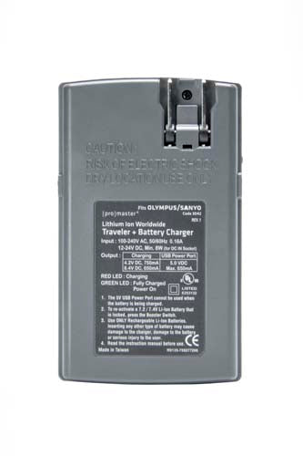 ProMaster - Traveler + Charger for most Olympus & Sanyo Batteries
