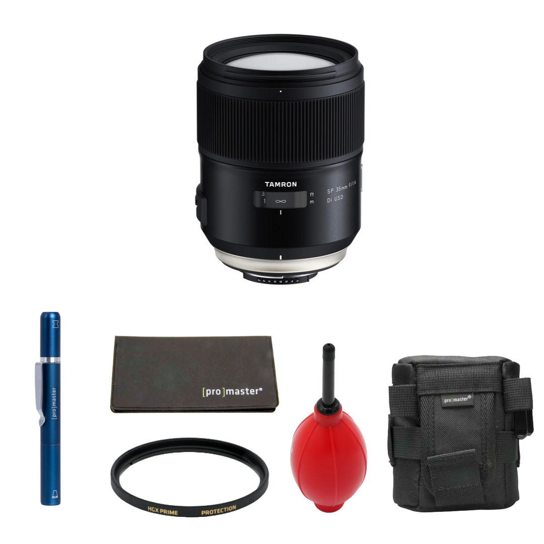 Tamron SP 35mm f/1.4 Di USD Lens for Nikon F Package