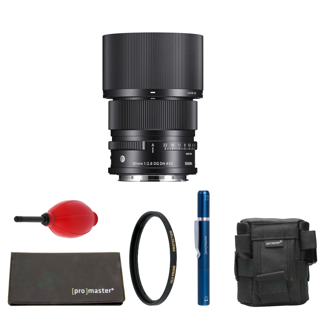 Sigma 90mm f/2.8 DG DN Contemporary Lens (L-Mount) Package