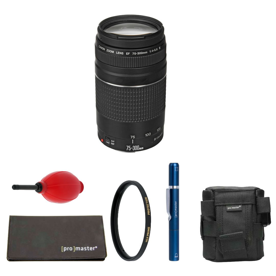 Canon EF 75-300mm f/4-5.6 III Lens Package