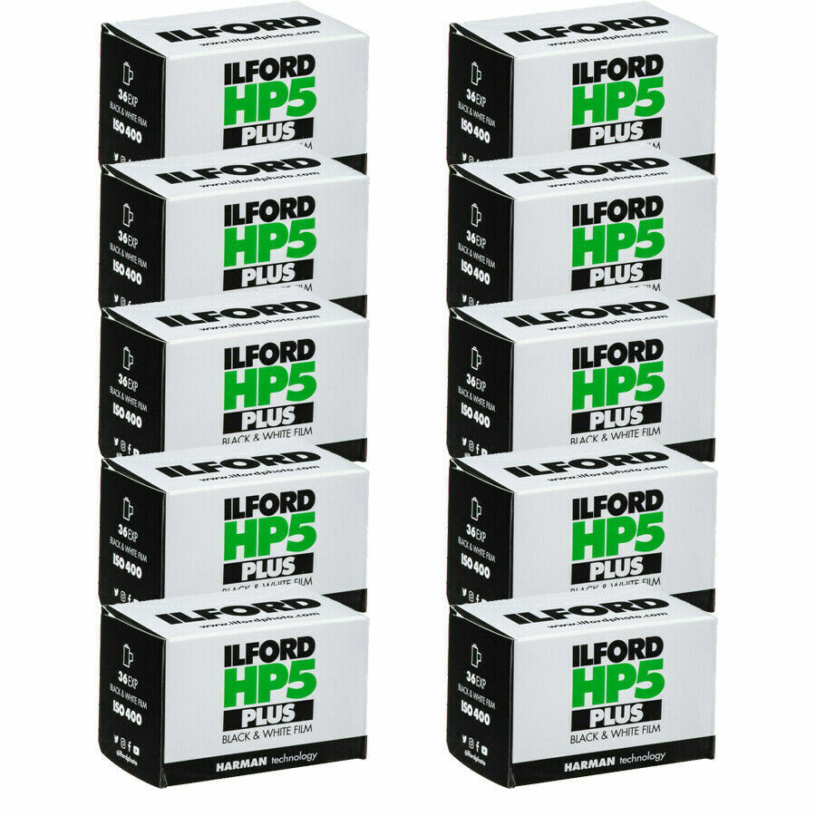 Ilford HP5 Plus 400 Film, 35mm 36 Exposures - 10 Pack