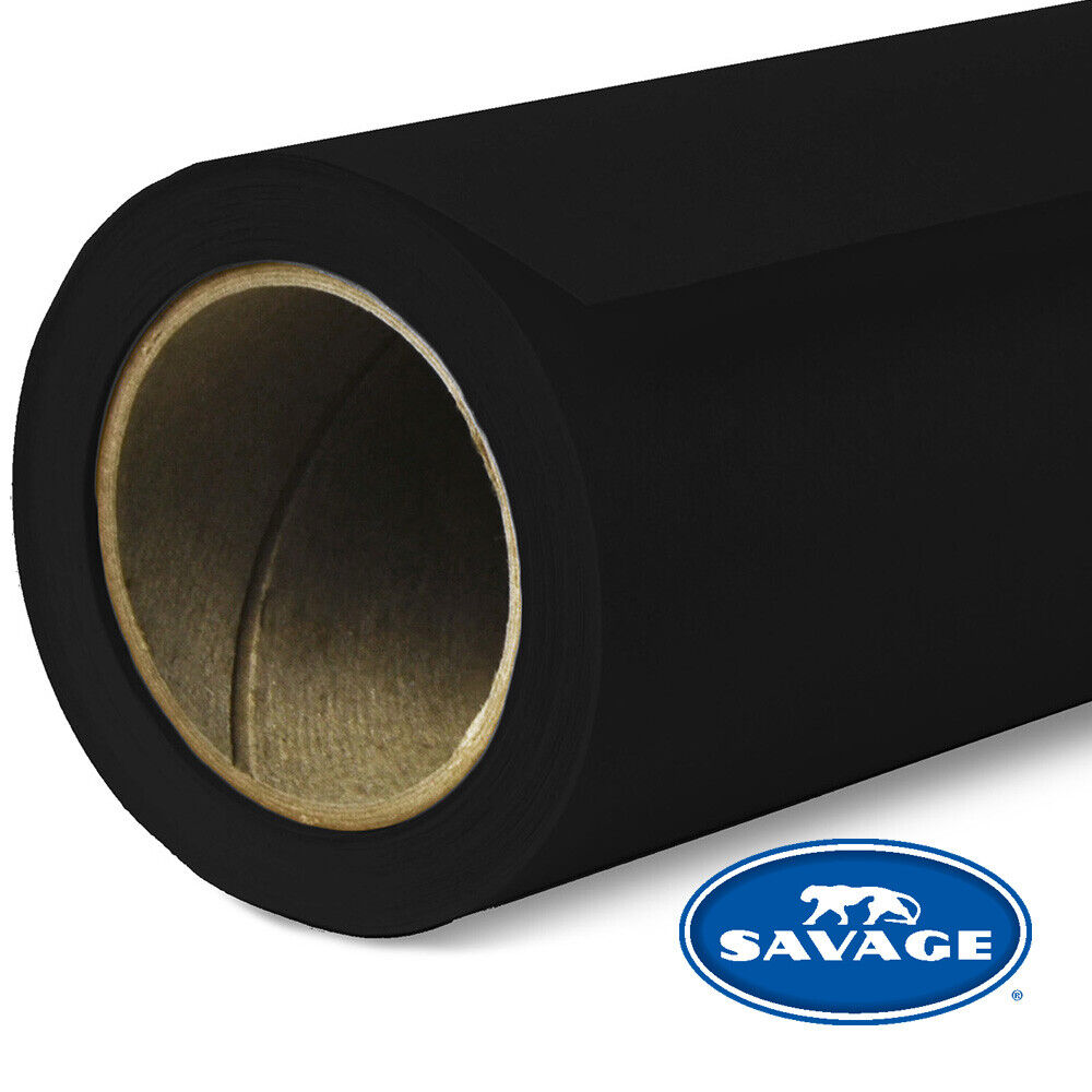 SAVAGE WIDETONE SEAMLESS BACKGROUND PAPER -#20 BLACK, 86