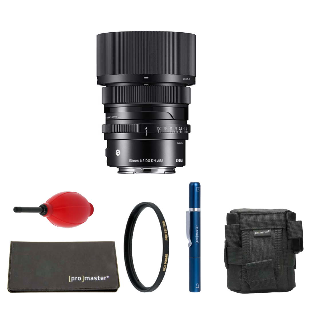 Sigma 50mm f/2 DG DN Contemporary Lens (Sony E) Package