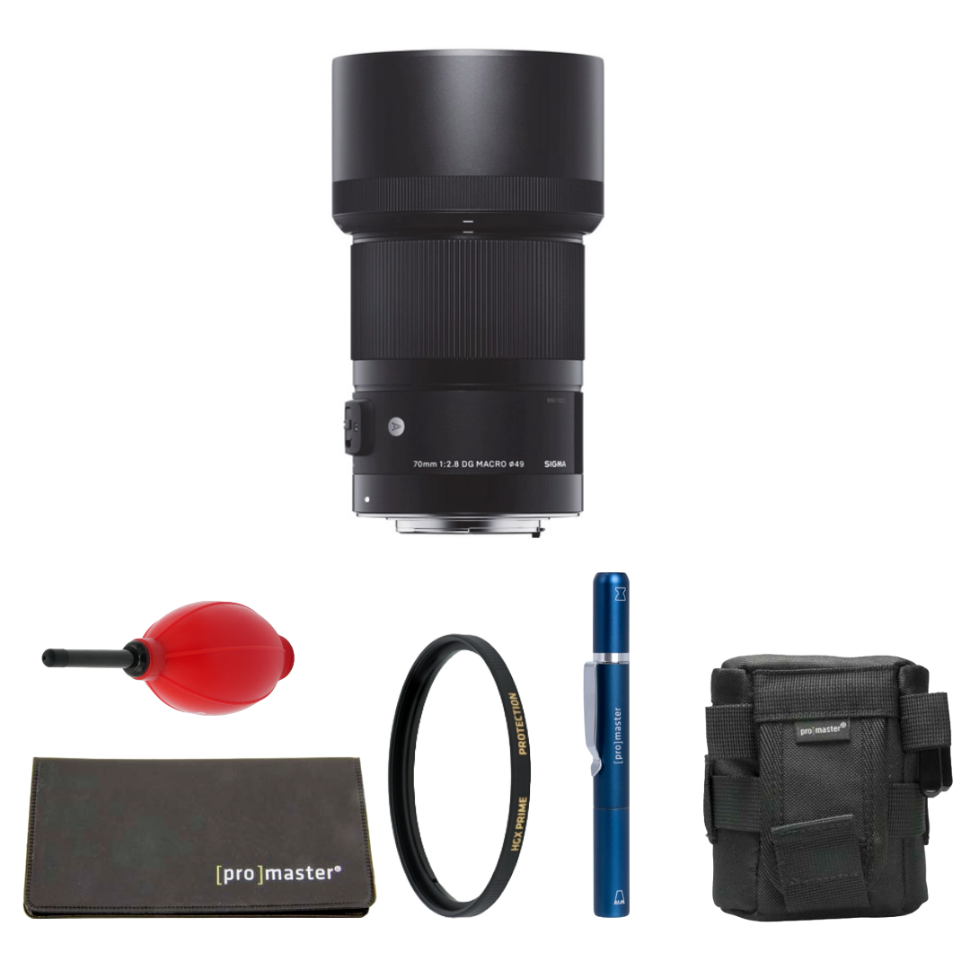 Sigma 70mm f/2.8 DG Macro Art Lens for Canon EF Package