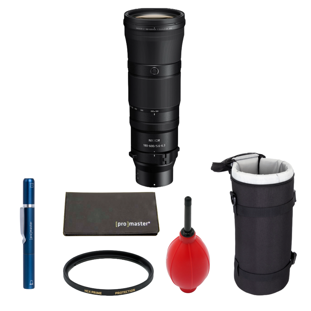 Nikon NIKKOR Z 180-600mm f/5.6-6.3 VR Lens (Nikon Z) Package