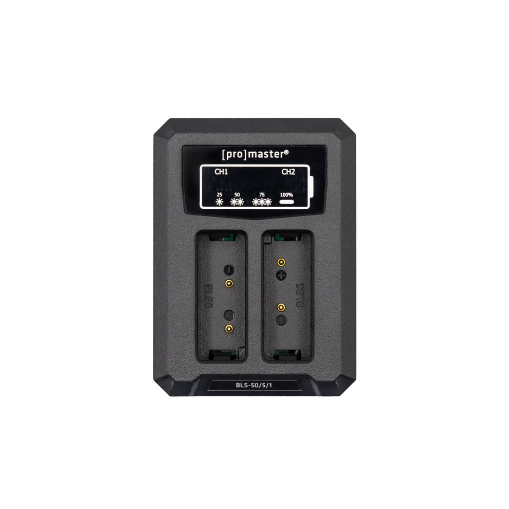 ProMaster Dually Charger - USB For OM System BLS50