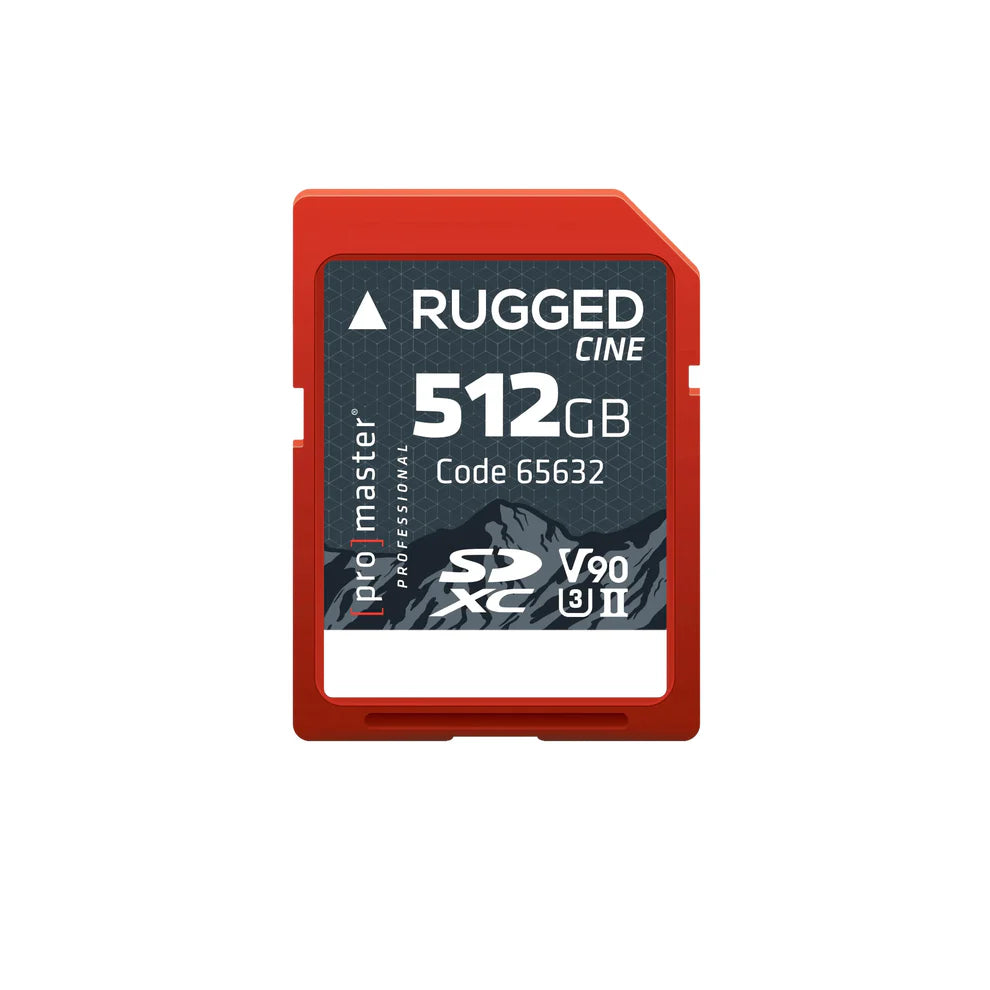 ProMaster SDXC 512GB Rugged CINE UHS-II V90 Memory Card