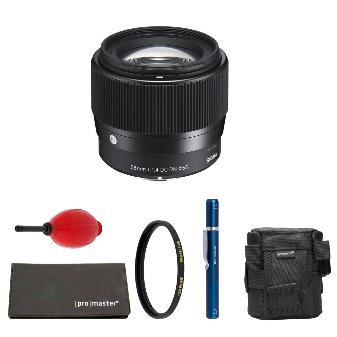 Sigma 56mm f/1.4 DC DN Contemporary Lens (Micro Four Thirds) Package