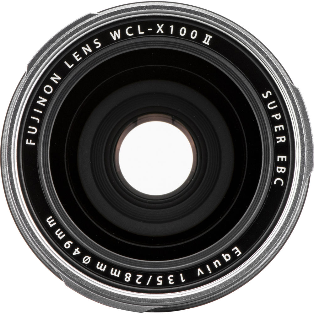 FUJIFILM X100VI Silver Camera With Wide Conversion Lens