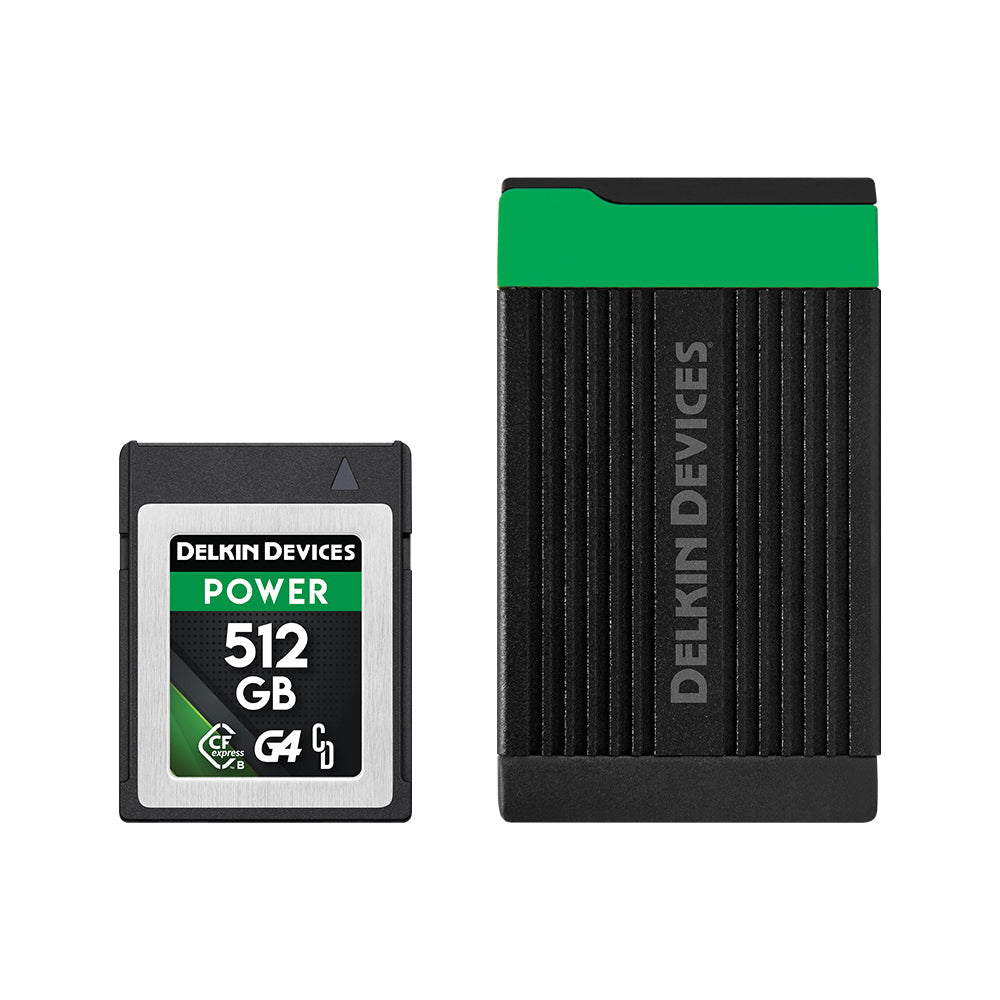 DELKIN POWER CFexpress™ Type B G4 512GB Memory Card & Memory Card Reader Bundle