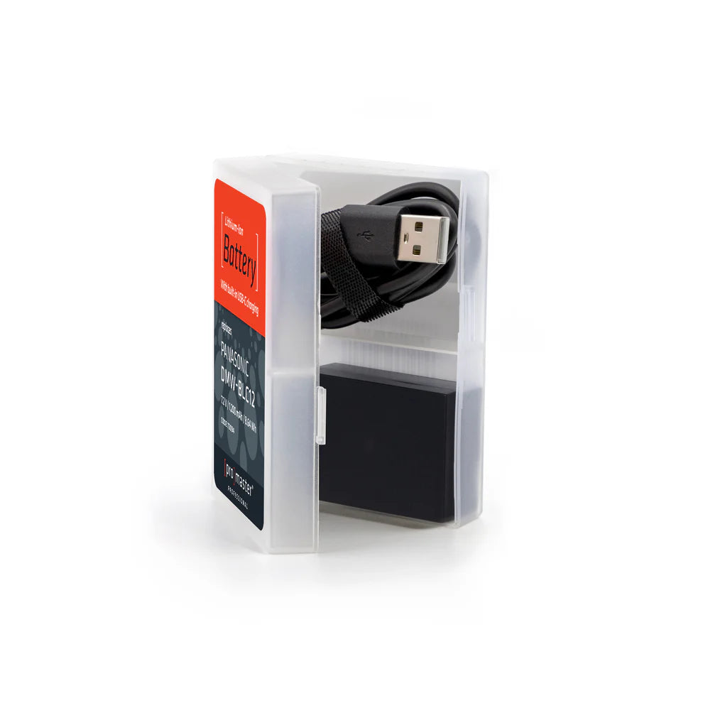 ProMaster Li-ion Battery For Panasonic DMW-BLC12 With USB-C Charging