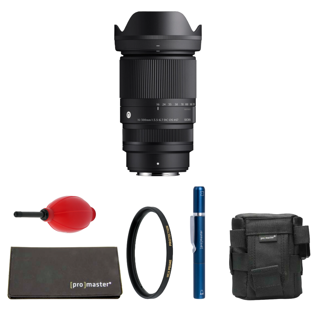 Sigma 16-300mm f/3.5-6.7 DC OS Contemporary Lens (L-Mount) Package