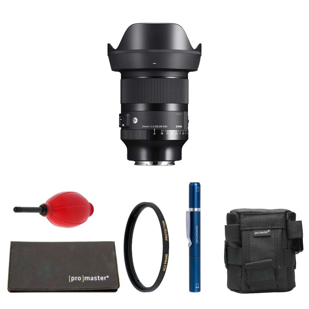 Sigma 20mm f/1.4 DG DN Art Lens (Sony E) Package