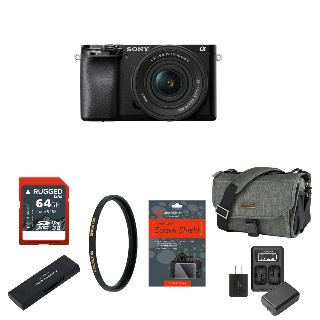 Sony a6100 Mirrorless Camera with 16-50mm f/3.5-5.6 II Lens Package