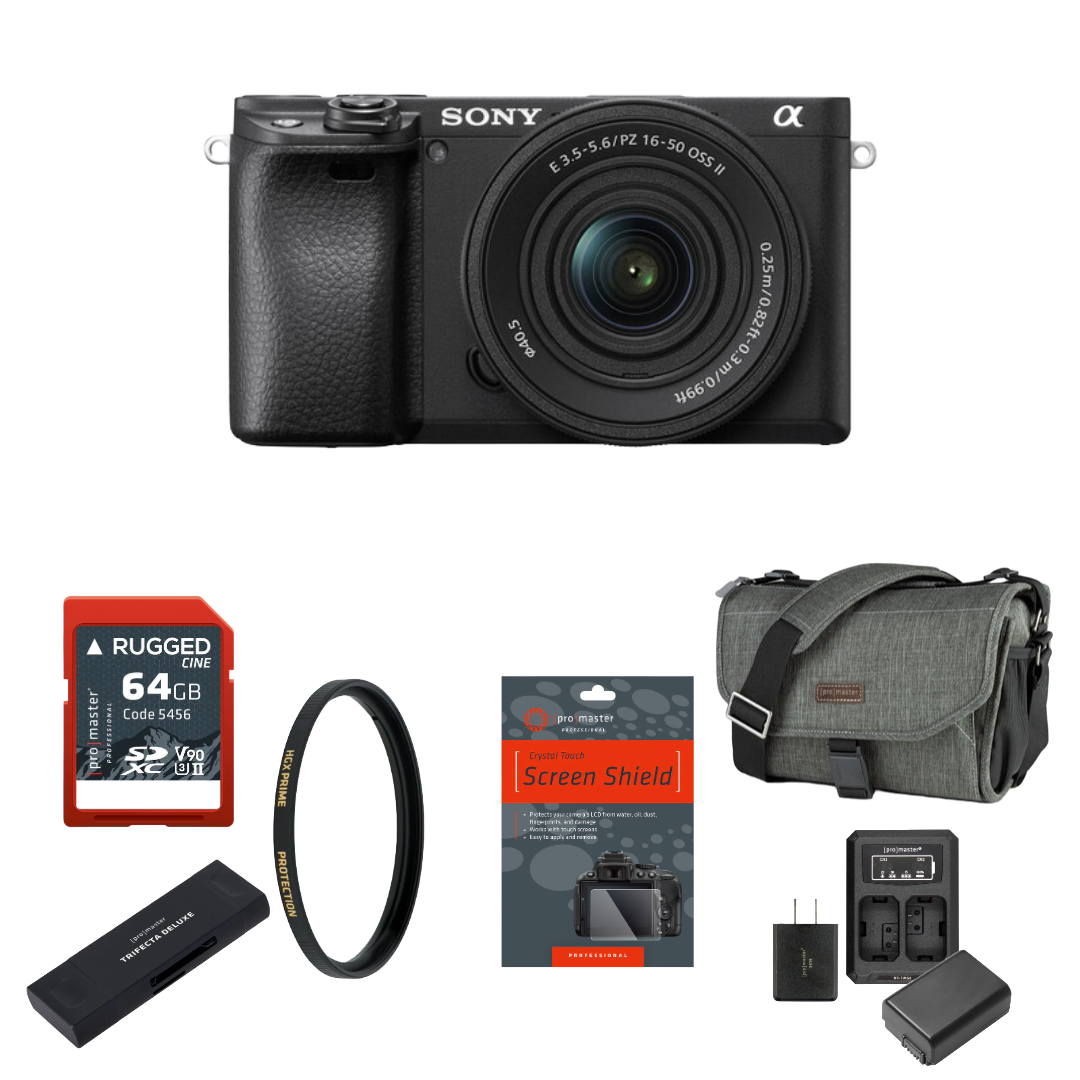 Sony a6400 Mirrorless Camera with 16-50mm f/3.5-5.6 II Lens Package