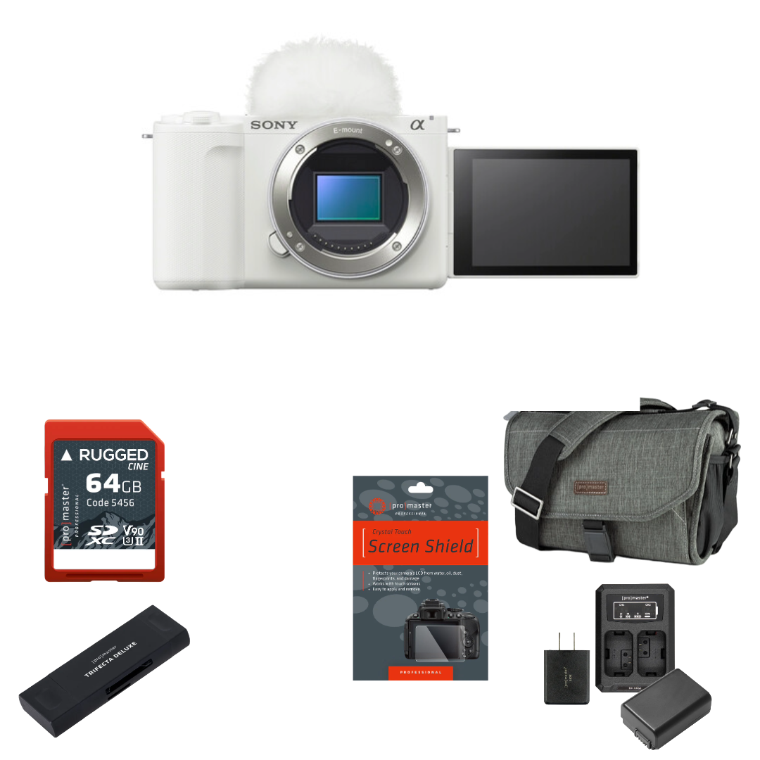 Sony ZV-E10 II Mirrorless Camera (White) Package