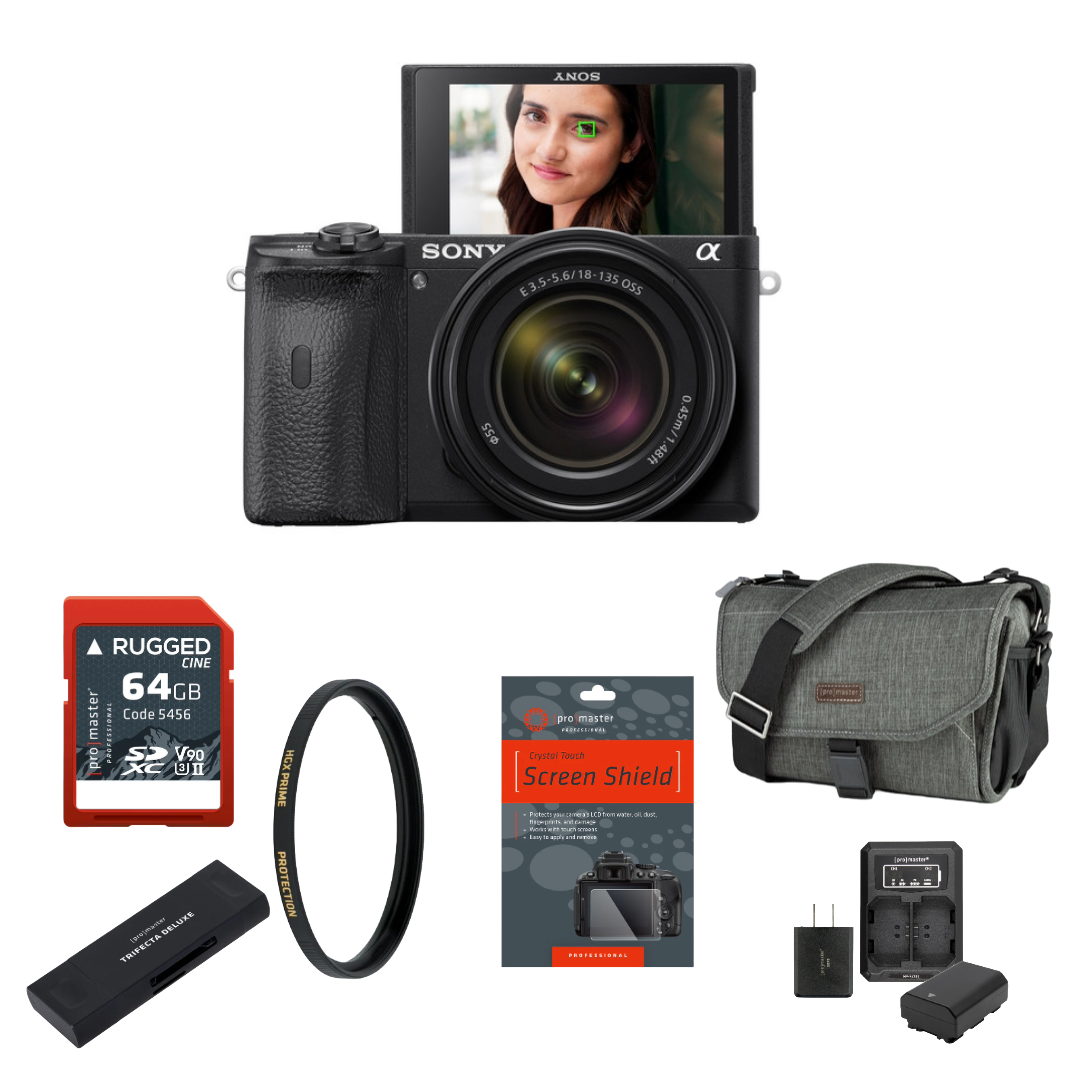 Sony a6600 Mirrorless Camera with 18-135mm f/3.5-5.6 Lens Package