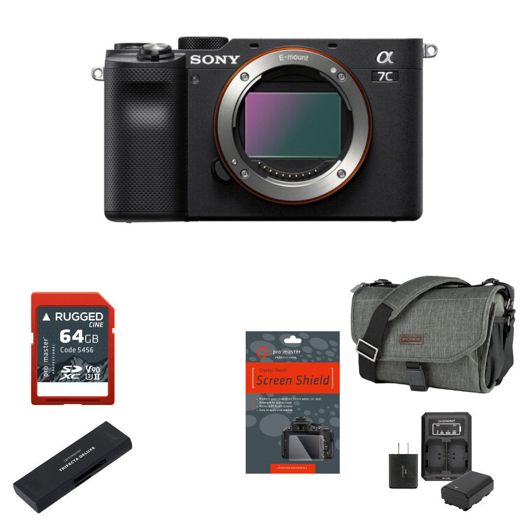 Sony a7C Mirrorless Camera (Black) Package