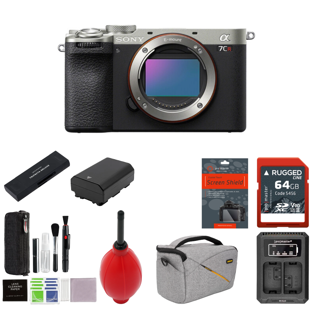 Sony a7CR Mirrorless Camera (Silver) Package