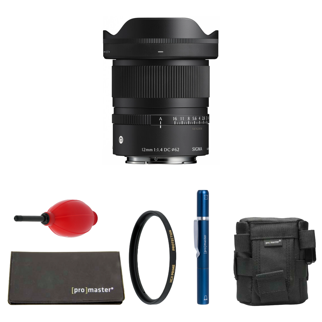 Sigma 12mm f/1.4 DC Contemporary Lens (FUJIFILM X) Package